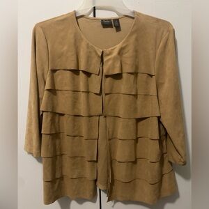 Chico’s Travelers Collection Faux Suede Jacket